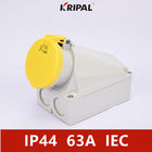 IP44 4P 63Amp βιομηχανικά δύναμης πρότυπα IEC υποδοχών τοποθετημένα τοίχος