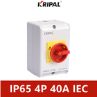 Οι ηλεκτρικοί περιστροφικοί διακόπτες 4 Πολωνός 40A KRIPAL IP65 στεγανοποιούν τα πρότυπα IEC