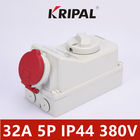 Τριφασική υποδοχή IP44 32 Amp 380V διακοπτών συναρμολογήσεων ηλεκτρική