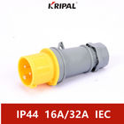 Πιστοποιημένες IP44 16A 220V KRIPAL βιομηχανικές βουλώματα και υποδοχές CE